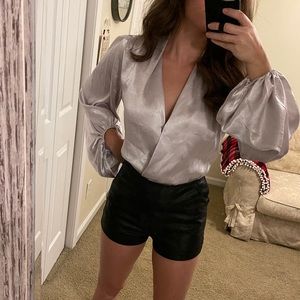 Faux Leather Shorts
